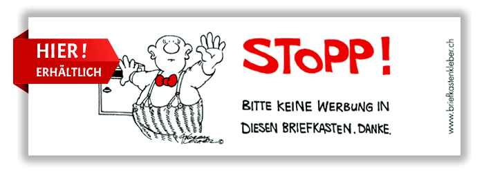 Briekastenaufkleber Stopp Werbung